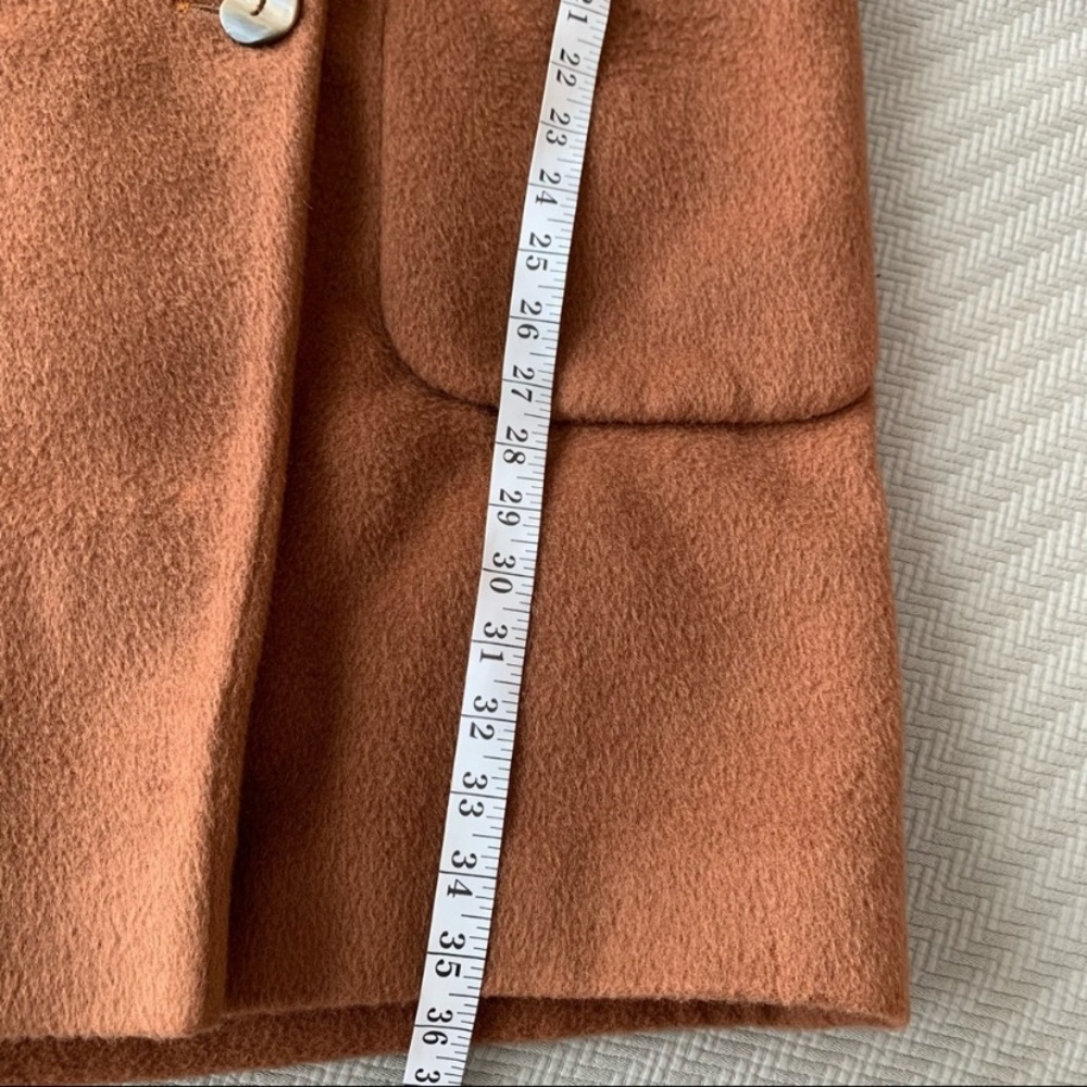 Vtg Camel Hooded Mohair Wool Blend Coat 12 - Picture 4 of 11